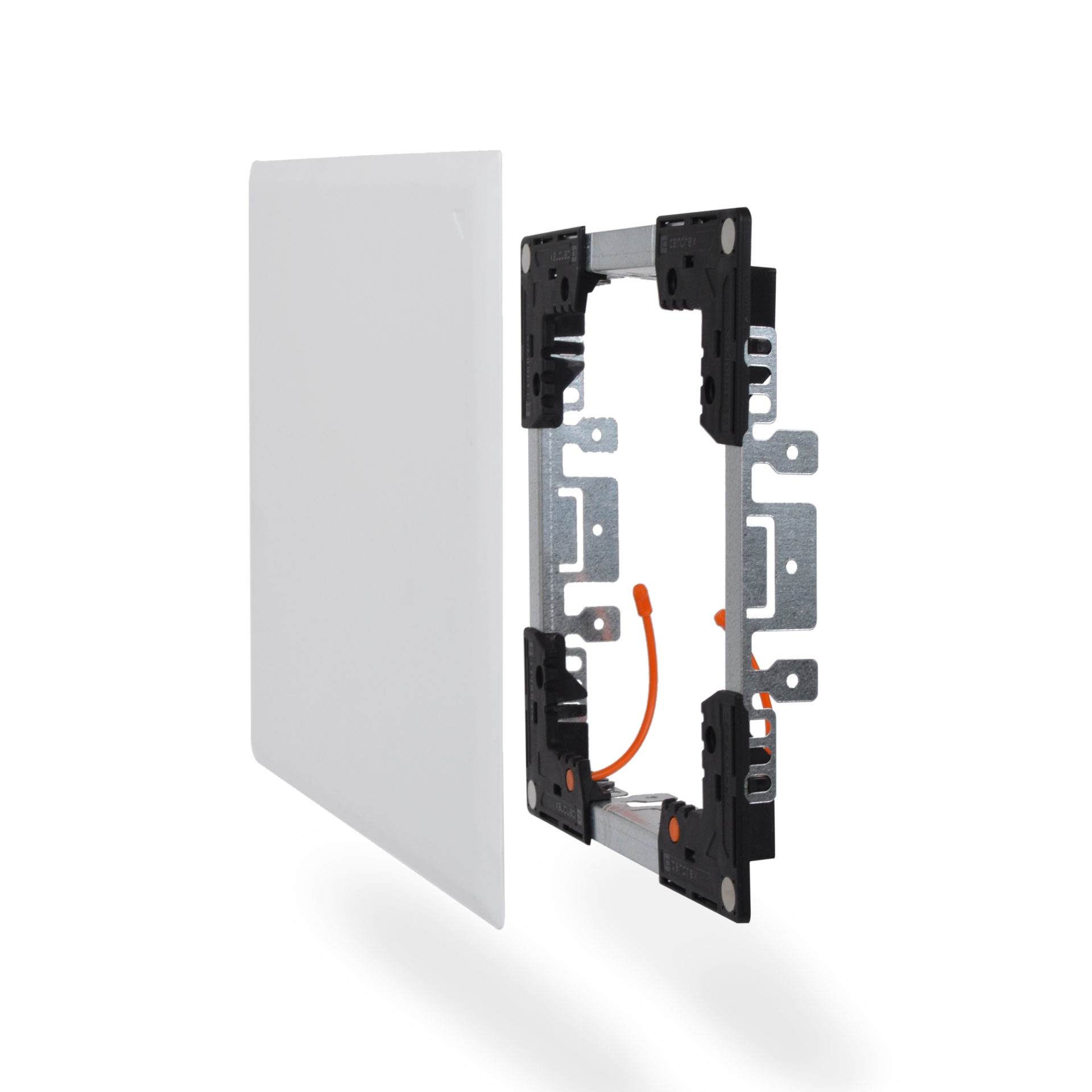 FLE-00- FLEXISNAP - Flush Universal Access Door with Adjustable Frame and Magnetic Closing. Concealed magnets. No hinge. Security cables