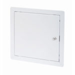 MDS-00- Medium-Security Flush Universal Access Door with Exposed Flange. Key-operated cylinder cam latch. Piano hinge.