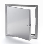 PFN-SS-00- Fire-Rated Uninsulated Stainless Steel Access Door with Exposed Flange. Ring and self-latching tool-key operated slam latches