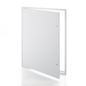HHD-110- Heavy Duty Access Door for Large Openings with Exposed Flange. Screwdriver-operated cylinder cam latch. Piano hinge